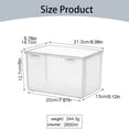 thumbnail image 3 of 2PC Kids Snack Boxes For School Multifunctional Household Large Bread Box For Kitchen Countertops Airtight Bread Containers For Homemade Bread And Bread Plastic Bread Handler 8.38x5.78x5 Clear, 3 of 8