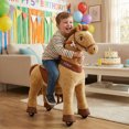 thumbnail image 1 of PonyCycle Kid-Powered Ride-On Horse Toy, No Battery, Hand Brake, Ages 4-7, Light Brown, E436, 1 of 11