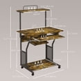 thumbnail image 3 of HOMCOM 32" Computer Desk Mobile Home Office Desk with Keyboard Tray Shelf, 3 of 10