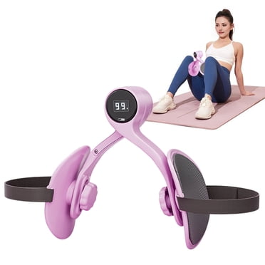 Adjustable Thigh Exerciser with Digital Counter, 360° Rotation Leg Toner for Glutes and Pelvic Floor, Home Gym Strength Trainer