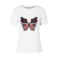 thumbnail image 4 of Pisexur Hauts de Printemps pour Femmes, Hauts pour Femmes, Hauts pour Femmes Tendance à la Mode Chandail Décontracté pour Femme Imprimé à Manches Courtes Col Rond Haut Blanc, m, 4 of 4
