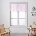 thumbnail image 1 of Innerwin Rideaux de Cuisine Déco Demi-Fenêtre Poche pour Tringle Simple Cantonnière Courte Semi-Transparente Moderne Couleur Unie Traitement de Luxe Rose L:51 Pieds' x H:16 Pieds', 1 of 5