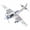 Silver, variant on Milaget 1:48 Scale WWII Fighter Aircraft Model 4D Assembly Plane Model Kit for Adult and Light Gray