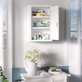 thumbnail image 2 of Kleankin Armoire à Pharmacie Murale avec Serrure, Blanc, 2 of 10