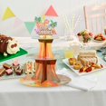 thumbnail image 4 of 1 Set Cupcake Stand Stable Base DIY Installation Thicken Paper Architectural/Animal Tower Stand Display Food Grade 3-Tier Disposable Birthday Cake Stand Party Supplies, 4 of 10