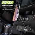 thumbnail image 4 of SCOSCHE MP12VPD2-XTSP MagicMount Pro Magnetic Phone/GPS 30W Power Delivery 3.0 Type-C + Type-A Outlet Charging Mount for The Car, Black/Silver, 4 of 7
