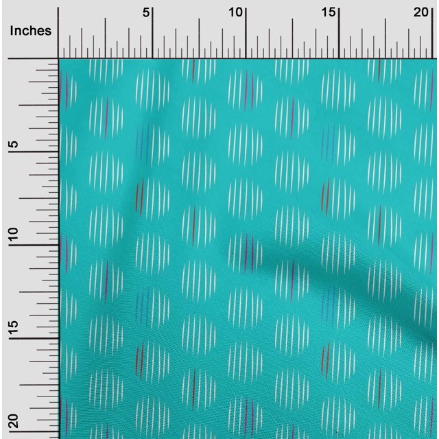 oneOone Cotton Silk Fabric Line Geometric  Printed Craft Fabric BTY 42 Inch Wide