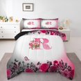thumbnail image 1 of Erosebridal Letter Initial Bedding Twin Comforter Set,Monogrammed Personalized Down Comforter,Flower Decor,Reversible,Lightweight,2-Piece, 1 of 8