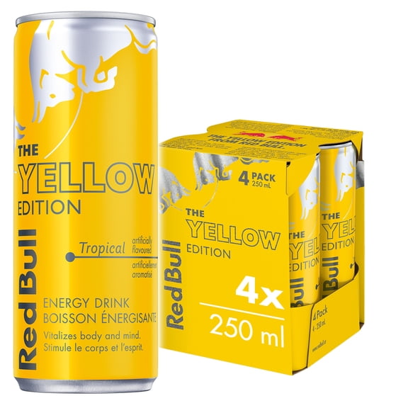 Red Bull Energy Drink, Tropical, 250ml (4 pack)