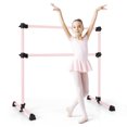 thumbnail image 1 of Costway 4FT Portable Double Freestanding Ballet Barre Dancing Stretching Pink, 1 of 10