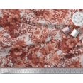 thumbnail image 3 of Soimoi Orange Rayon Fabric Stripe & Floral Decor Fabric Printed BTY 56 Inch Wide, 3 of 3