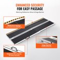 thumbnail image 4 of VEVOR Portable Wheelchair Ramp, 8 ft 800 lbs Capacity, Non-Slip Aluminum Folding Threshold Ramp, Foldable Mobility Scooter Ramp Wheel Chair Ramp, Handicap Ramp for Home Steps, Stairs, Doorways, Curbs, 4 of 9