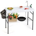 thumbnail image 1 of Costway Table de Nettoyage Pliable pour Poisson avec Évier, Repères de Mesure, Grille, Support, Buse de Pulvérisation pour Robinet, 1 of 10