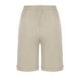 thumbnail image 4 of Plebaso Shorts Décontractés pour Femmes Longueur Genou, Shorts à Cordon, Shorts Roulés, Shorts Simples Légers à Enfiler, 4 of 6