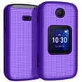 thumbnail image 1 of Étui pour Téléphone Alcatel Go Flip 4 / TCL Flip Pro, Étui Protecteur Rigide Mince Nakedcellphone avec Texture à Grille - Violet, 1 of 7