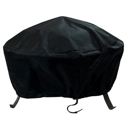 Refurbished Sunnydaze Decor FI-4818BLK-INV Round Fire Pit Cover Outdoor Heavy Duty Waterproof And Weather Resistant, 48" X 18" - Black