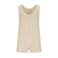 thumbnail image 4 of Styesk Shorts pour Femmes Combinaison Short Décontractée pour Femmes en Coton et Lin Uni à la Mode avec Taille Ample, 4 of 7