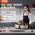 thumbnail image 2 of VEVOR Electric Roaster Oven, 22 lb 18-QT Turkey Roaster Oven with Self-Basting Lid, Roaster Oven with Removable Pan, Defrost & Warm Function, Adjustable Temperature, Visible & Self-basting Lid, Silver, 2 of 9