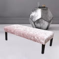 thumbnail image 2 of Bench Cover Elastic Chair Covers Seat Protector for Living Room Hotel Decor Pink, 2 of 8