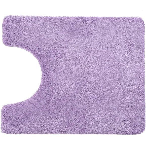 MINIDEAR Toilet Rugs 20"x24" - U Shaped Washable Purple Thick Memory Foam Contour Rugs,High-Pile Faux Fur Plush Fluffy Water Absorbing Mat for Toilet