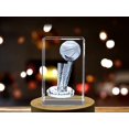 thumbnail image 3 of Le Trophée de Championnat Larry O'Brien Sports Gravé 3D Crystal Cadeau, 3 of 4