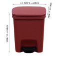 thumbnail image 3 of Oleegame 2PC Trashcans For Bedroom 10L Gallon Trash Can Plastic Step On Kitchen Trash Can Black Compost Bathroom Trash Garbage Can Kitchen Trash Red, 3 of 8