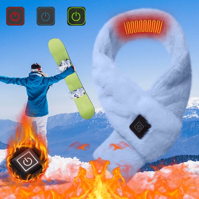 EGNMCR Camping & Hiking Heating Scarf USB Electric Heating Neck Protection Cold Invisible Zipper Scarf a scarf