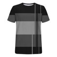 thumbnail image 4 of Weiqiqre T-Shirts pour Homme T-Shirt à Manches Courtes à Blocs de Couleur Col Ras du Cou Chandail Décontracté Basique, 4 of 4