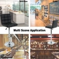 thumbnail image 3 of BestOffice Modern Set of 2 Barstools Adjustable Counter Height Swivel PU Leather Bar Hydraulic Dining Room Chairs Home Kitchen Stools, Black, 3 of 8