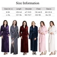 thumbnail image 2 of Womens Long Robe Soft Fleece Fluffy Plush Bathrobe Ladies Winter Warm Housecoat, 2 of 6