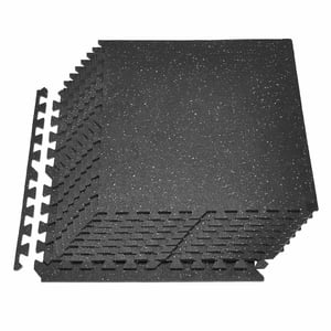 VEVOR Puzzle Exercise Mat, 12 PCS Fitness Equipment Mats, 24 x 24 x 0.4 in, High-Density EVA Foam Mats Set, Interlocking Rubber Soft Tiles