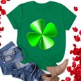 thumbnail image 1 of T-Shirt de la Saint-Patrick pour Femmes Mode Saint-Patrick Imprimé Col Rond Manches Courtes T-Shirt Décontracté Haut T-Shirts de la Saint-Patrick pour Femmes, 1 of 4