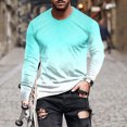 thumbnail image 1 of Meichang T-Shirt à Manches Longues pour Homme, T-Shirts Graphiques pour Homme Décontractés à Imprimé Dégradé 3D, T-Shirts Fantaisie à Col Rond Confortables à Manches Longues pour Homme, 1 of 5