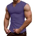 thumbnail image 1 of Débardeur Col en V Sans Manches pour Hommes pour l'Été Tenue Décontractée, 1 of 5
