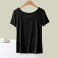 thumbnail image 4 of Yuyuzo Hauts de Pyjama pour Femmes Col Ras du Cou T-Shirts à Manches Courtes Décontractés d'Été Confortables Amples Blouses, 4 of 6