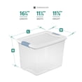 thumbnail image 2 of Sterilite Bacs de Rangement en Plastique Transparent de 25 Pintes de Capacité, (Lot de 12), 2 of 12