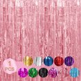thumbnail image 2 of tredstone Photo Backdrop Streamers Decorations 0pcs Tinsel Curtain Backdrop Gold For Birthday Party Party Decorations Rose Gold 6.5ft 1Set, 2 of 6