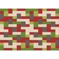 thumbnail image 1 of Ahgly Tapis Rectangulaire Lavable en Machine Intérieur Transitionnel Brun Gingembre Vert, 7 Pieds x 10 Pieds, 1 of 7