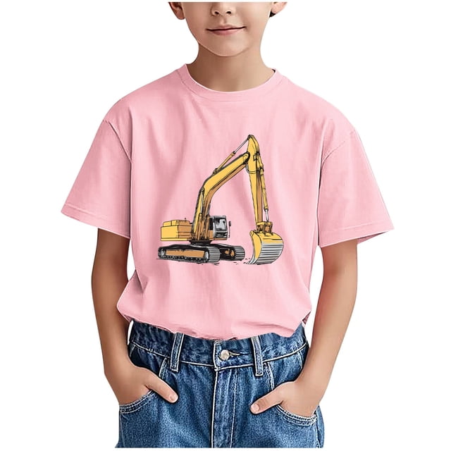 WRKEKC T-Shirts d'Été pour Garçons, T-Shirts Décontractés pour Garçons, T-Shirts Polyvalents Décontractés à Manches Courtes pour Enfants avec Motif Imprimé et Col Rond