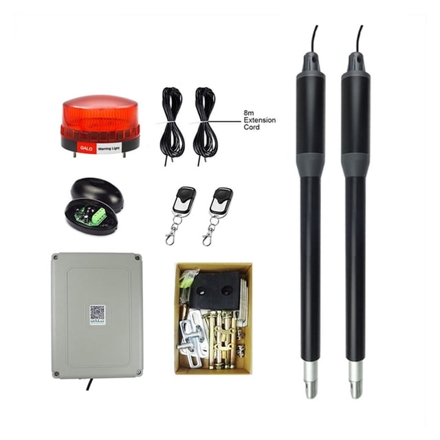 WiFi Controller Electric Linear Actuator 300kgs Engine Motor System Automatic Swing Gate Opener With Dual Thick Arms KIT For Driveway ,Ultra-Quiet Operation