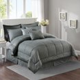 thumbnail image 3 of JML Ensemble de Lit Matelassé en Losange 8 Pcs, Jumeau, Gris, 3 of 5