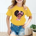 thumbnail image 2 of PMVFHDE Hauts pour Filles Hauts pour Fille Hauts pour Fille T-Shirts Tendance pour Fille T-Shirts Graphiques pour Filles T-Shirts Graphiques pour Enfant T-Shirt Graphique pour Filles Col Rond Manches Courtes T-Shirt Jaune, 11-12 Ans, 2 of 5