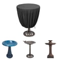 thumbnail image 1 of Winter Bath Cover Outdoor Garden Statue Protector Waterproof Windproof All Season Use for Bird Baths Fountains Fire Pits Chair Furniture Protection Durable 210D Fabric with Drawstring, 1 of 8
