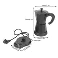 thumbnail image 4 of Moka Pot, Electric Espresso Maker 300ml Portable  For Office For Home, 4 of 8