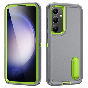 JTCASES Compatible with Samsung Galaxy S24 Case Heavy Duty Protective Rugged Phone Case, Full Body Anti-dust Shockproof Drop Proof Armor Durable Cover for Galaxy S24 6.2 inch, Grey/Green