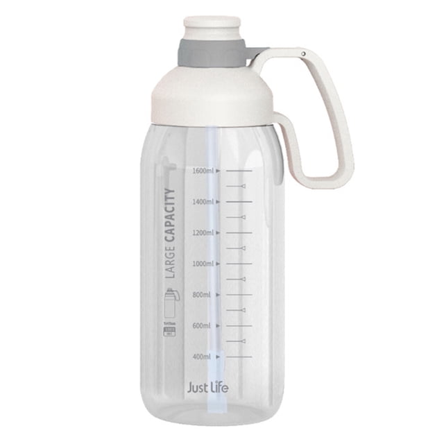 Amdohai 1800mL Water Bottle with Marker & Straw Large Capacity Water
