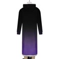 thumbnail image 4 of RXMEKW Gradient Fleece Hooded Robe for Men with Pockets, Long Sleeve Bathrobe for Lounging, Print, 4 of 4