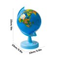 thumbnail image 3 of Dvkptbk Rotating World Globe with Stand for Learning, Educational Rotating World Map Globe, Mini Earth Children Globe for Classroom Geography Education, 3 of 6
