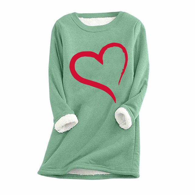 Birdeem Womens Large Loose Raglan Top Thickened and Velvet Lamb Wool Warm Underlay