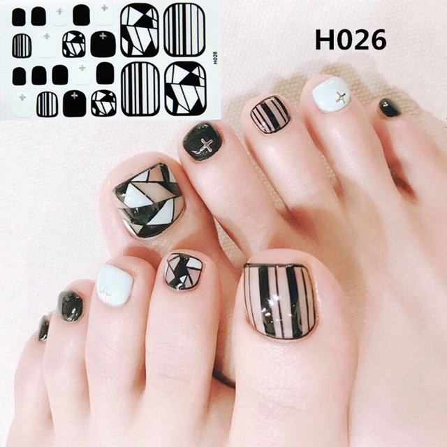 PVCS Foot Stickers Foot Nail Stickers Waterproof For Female DIY Nail Decoration Art